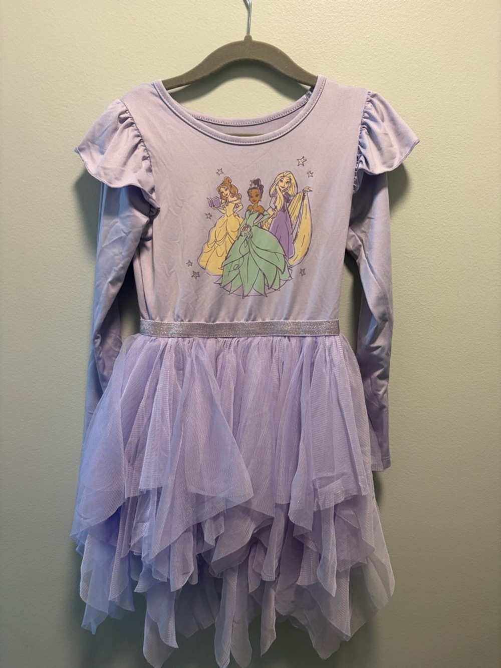 Disney Lavender Princess Tulle Dress with Glitter Waist